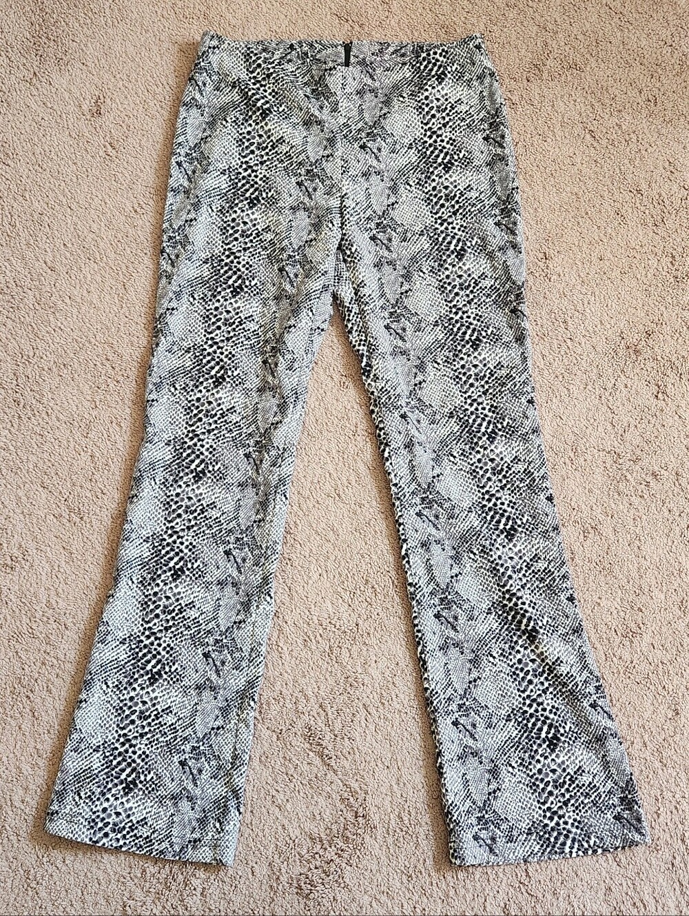 Y2K Charlotte Russe Low Rise Reptile Snakeskin Flare Pant Grunge 90s Goth 11/12